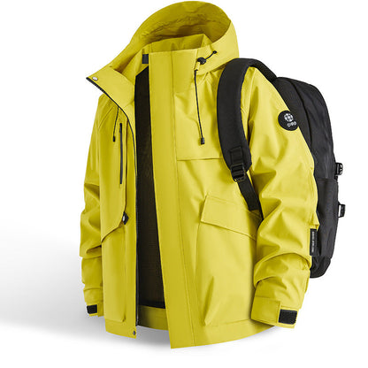 Veste d'extérieur pour homme imperméable pratique réglable