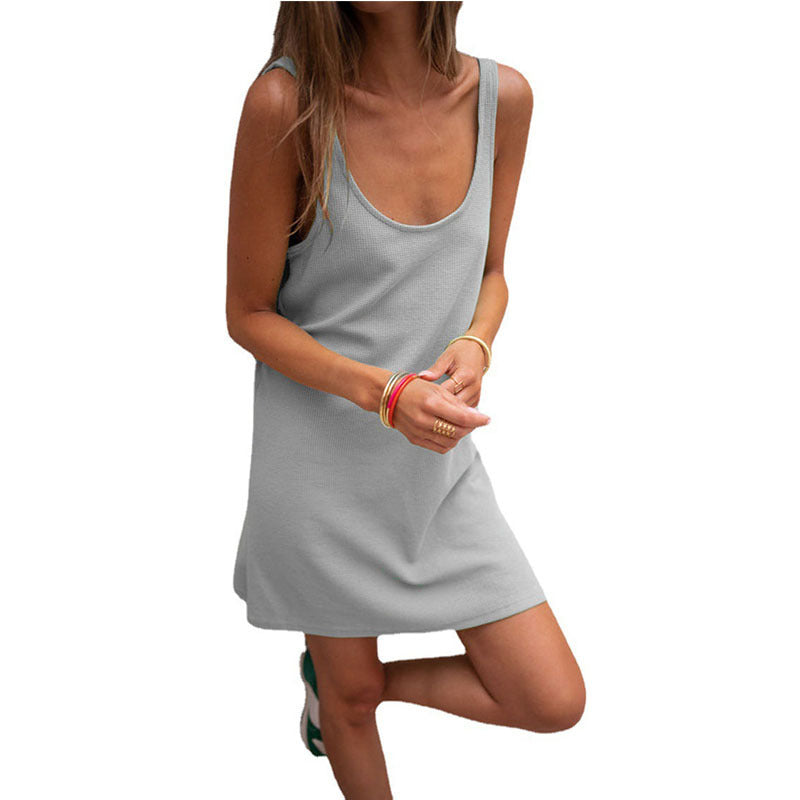 Robe d'été femme élégante col en V légère
