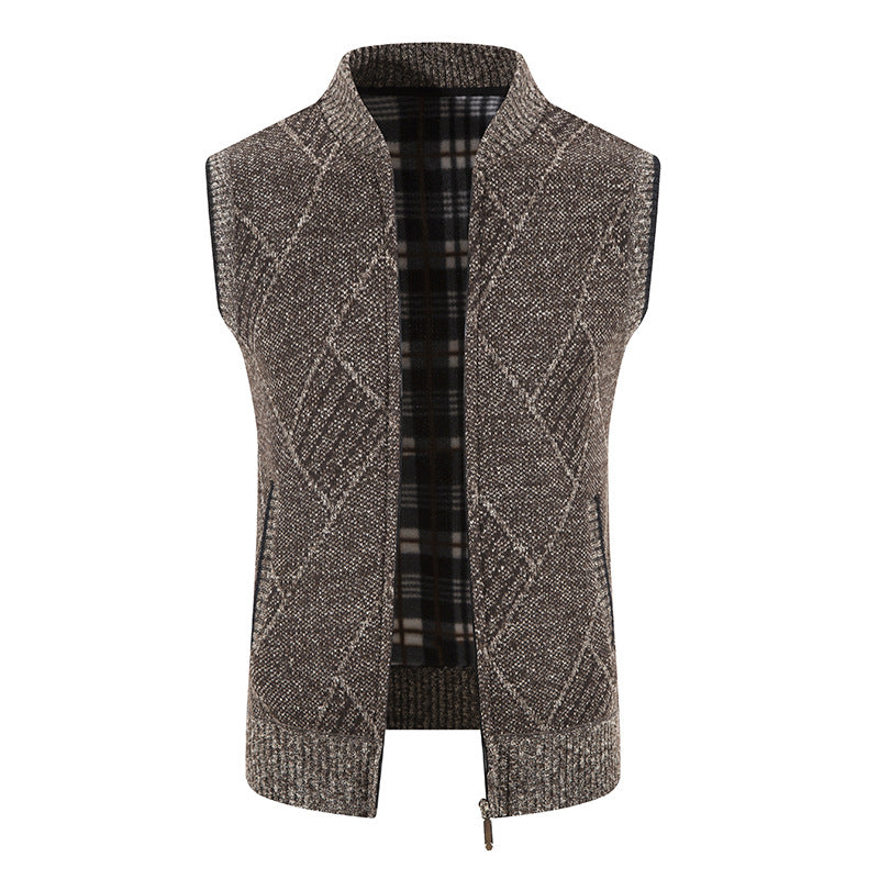 Gilet en maille homme motif losanges moderne design élégant