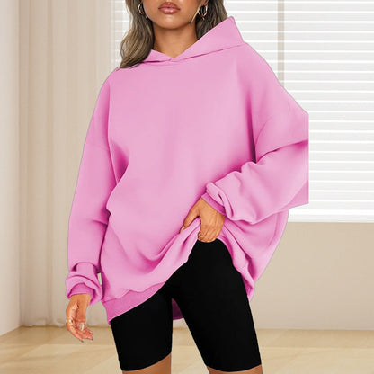Pull ample à capuche femme