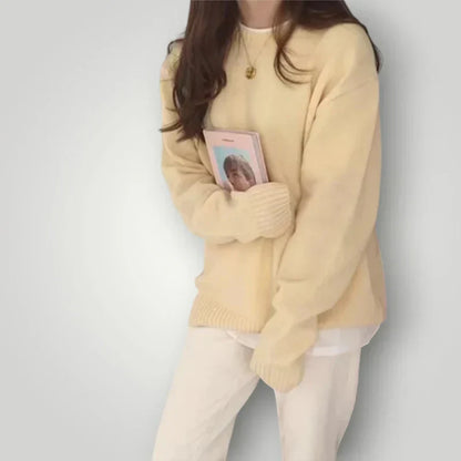 Pull tricoté chaud pour femme