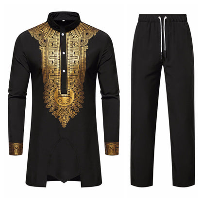 Costume deux pièces élégant à motif exclusif pour hommes