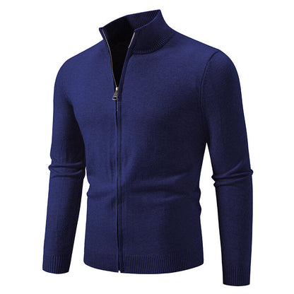 Cardigan homme moderne col montant fermeture fonctionnelle