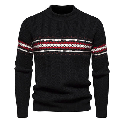 Pull en maille tressée moderne pour homme au design élégant