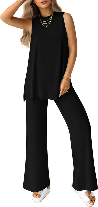 Ensemble Haut Léger et Pantalon Large pour Femme Tenue Confortable