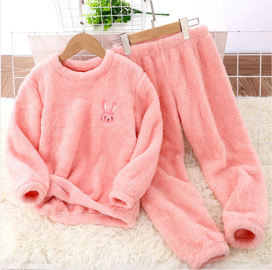 Damen Plüsch Bademantel-Set mit süßen Tiermotiven - IdealeKleiden
