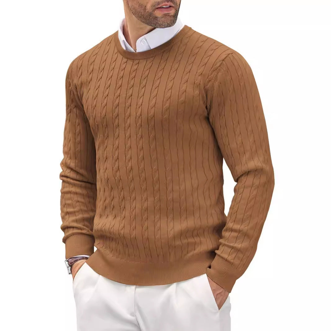 Herren Strickpullover Zopfmuster Elegant Modern - IdealeKleiden