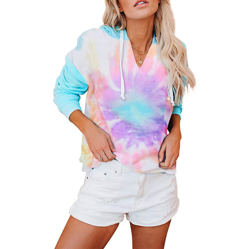 Pull décontracté femme Tie-Dye tendance