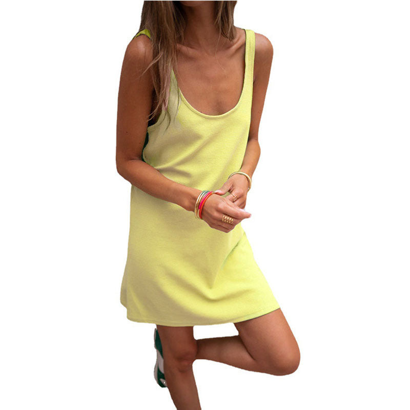 Robe d'été femme élégante col en V légère