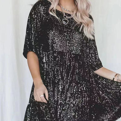 Robe de soirée scintillante à sequins pour femme