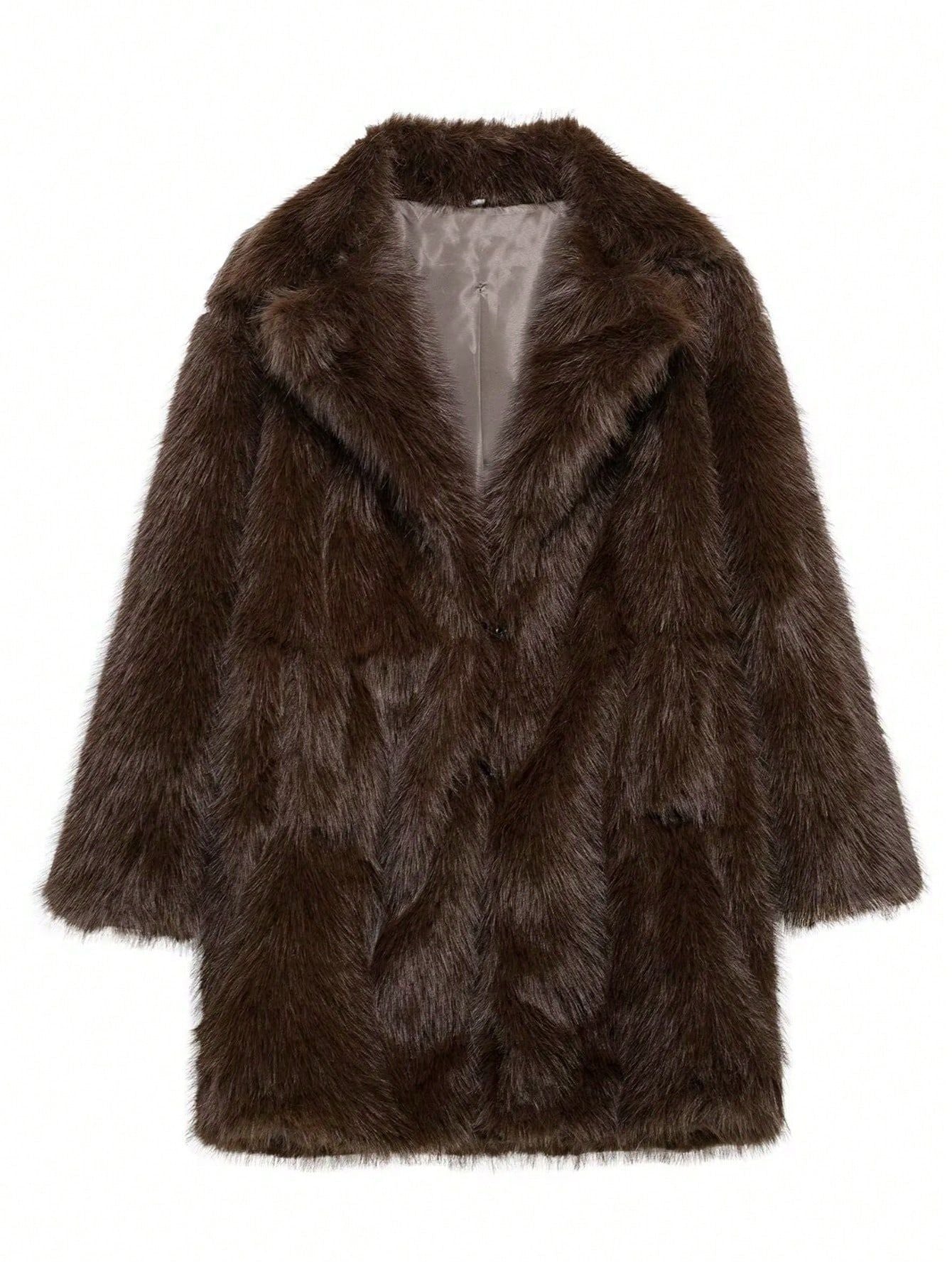 Veste en fausse fourrure pour femme, douce, design de luxe