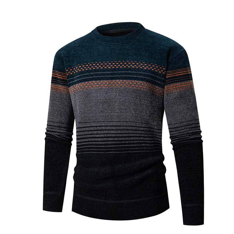 Pull-over homme moderne motif structuré multicolore