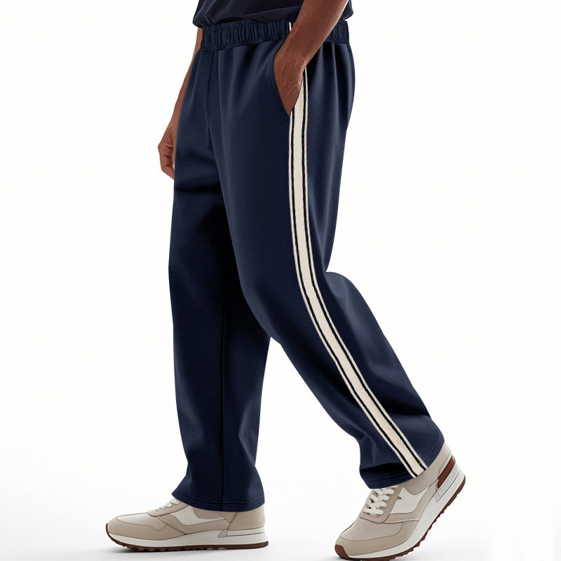 Pantalon de jogging homme sportif à rayures élastique