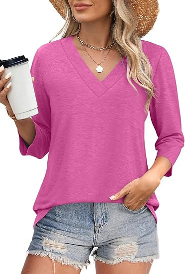 Haut femme Col V Chemisier élégant