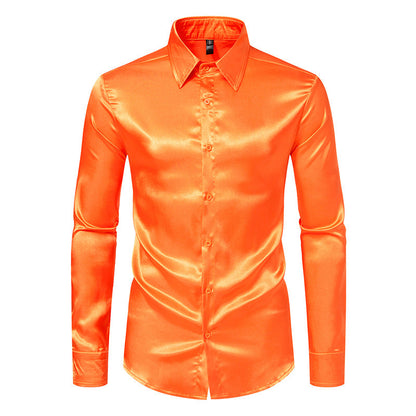 Chemise en soie élégante slim pour homme