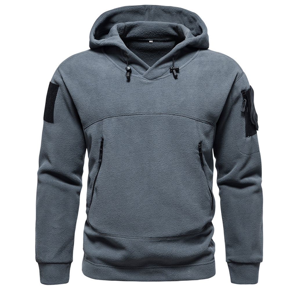 Sweat à capuche polaire moderne pour hommes avec poches zippées