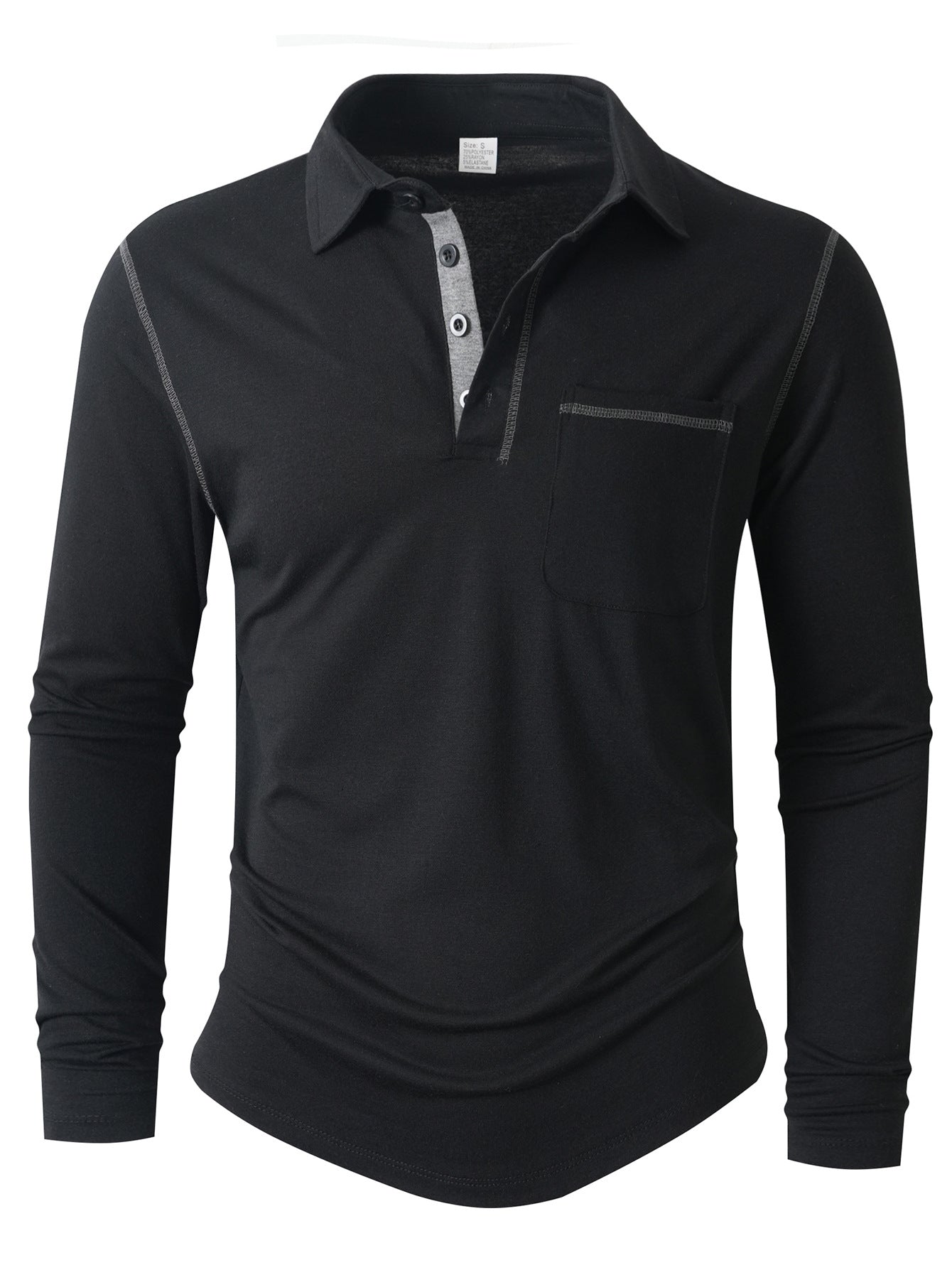 Polo-shirt homme manches longues élégant et sportif