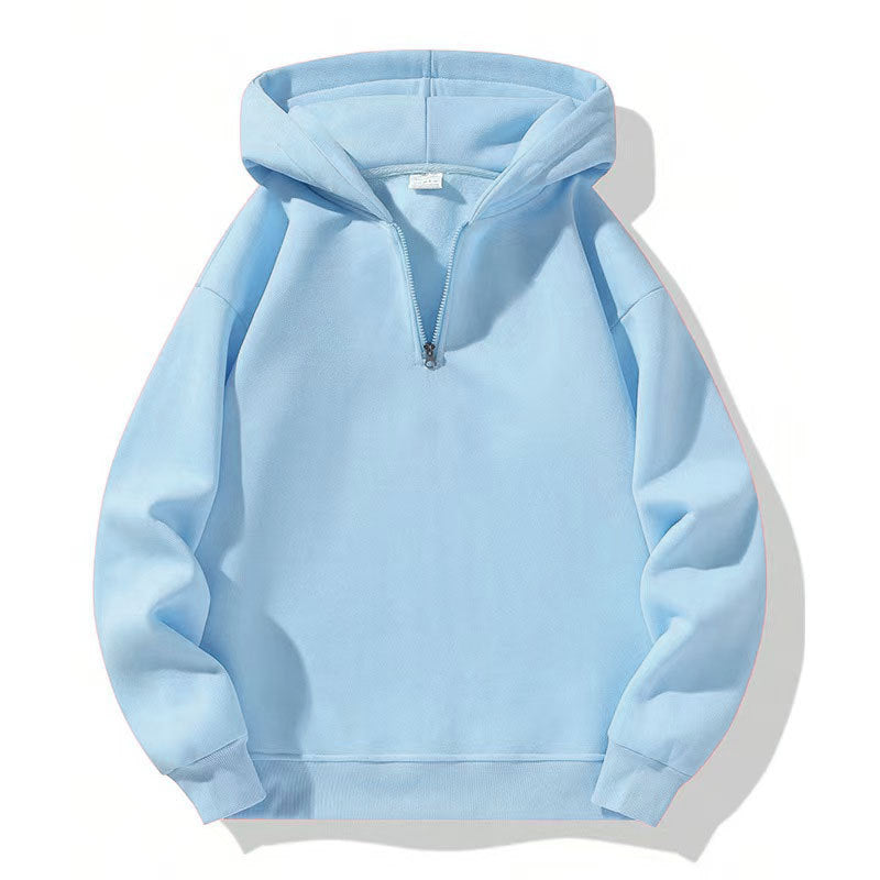 Sweat-shirt sport homme capuche demi-zip
