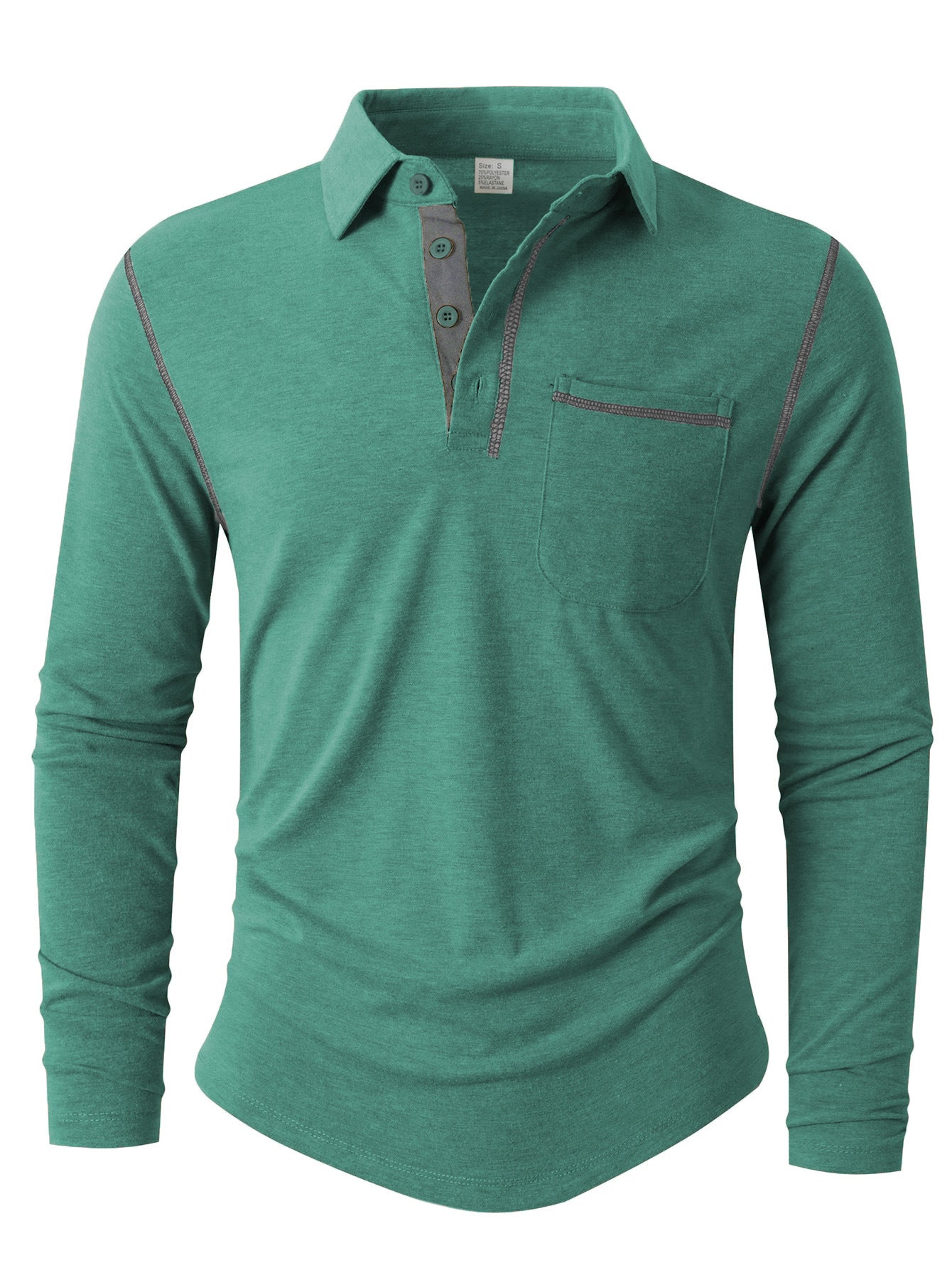 Polo-shirt homme manches longues élégant et sportif