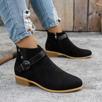 Bottines élégantes à brides antidérapantes pour femmes