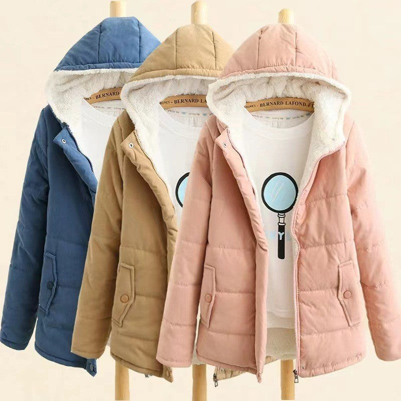 Damen Winterjacke Steppjacke Warm Kapuze - IdealeKleiden
