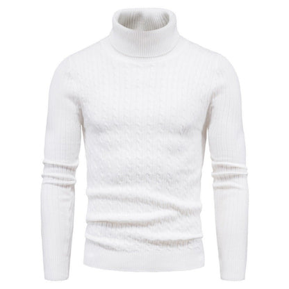 Pull Homme Col Roulé Torsades Mode Élégante