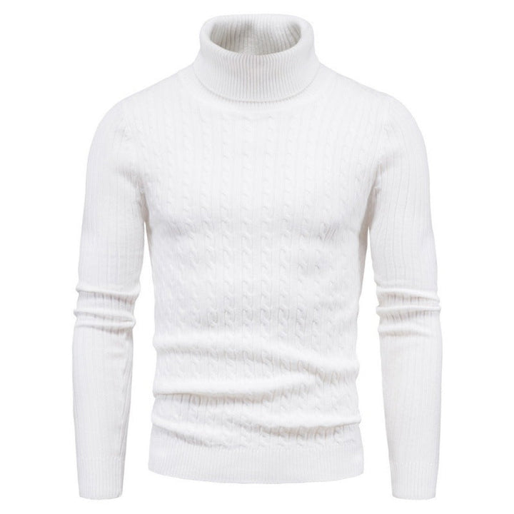 Pull Homme Col Roulé Torsades Mode Élégante