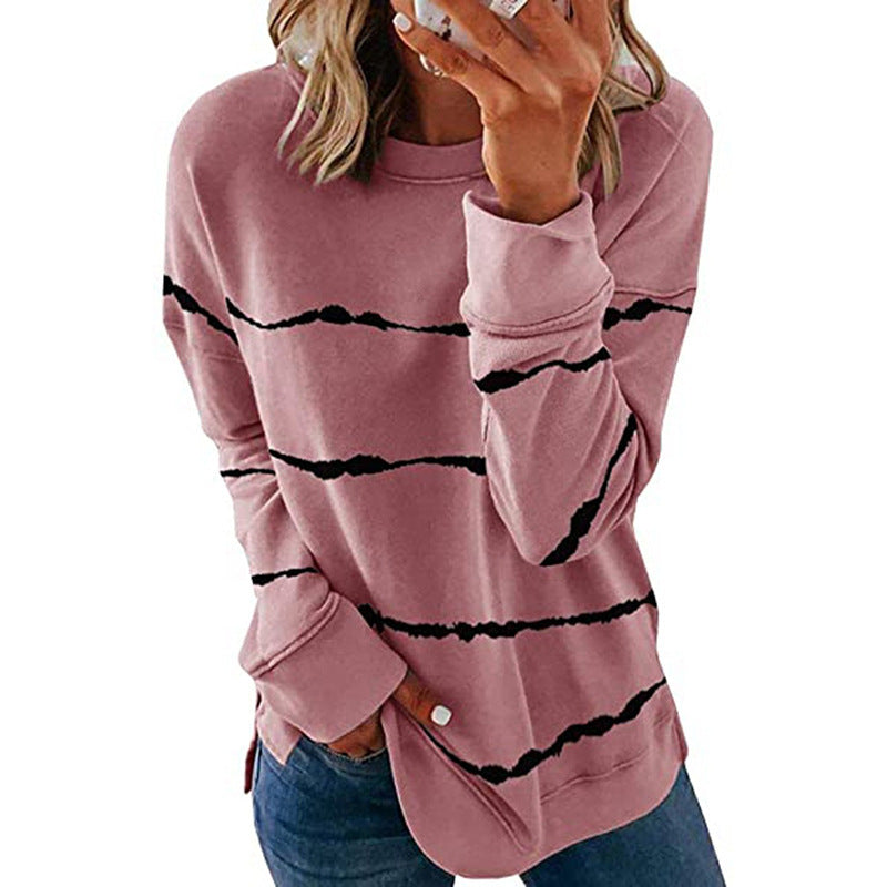 Sweat-shirt pour femme à rayures style moderne