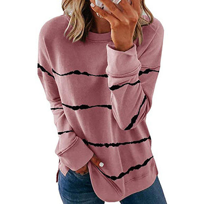 Sweat-shirt pour femme à rayures style moderne