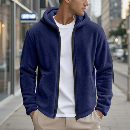 Veste polaire homme capuche poches zippées outdoor