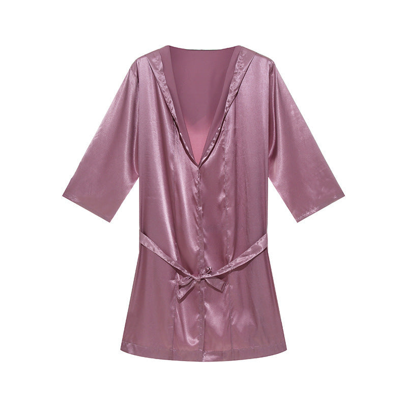 Peignoir de bain homme en satin doux