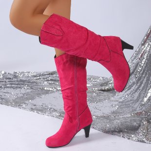 Bottes cuissardes à talons hauts élégantes noires pour femme