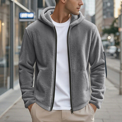 Veste polaire homme capuche poches zippées outdoor
