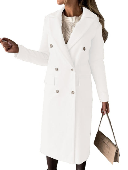 Trench-coat classique élégant pour femme avec poches