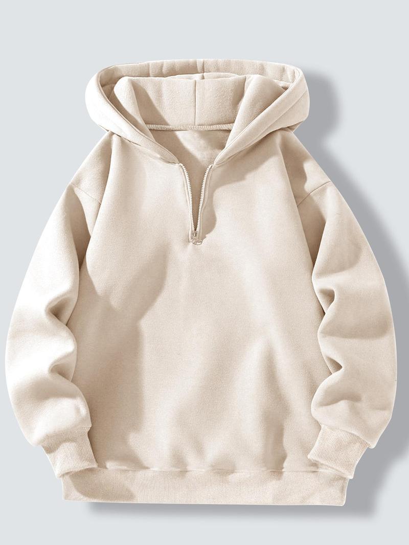 Sweat-shirt sport homme capuche demi-zip