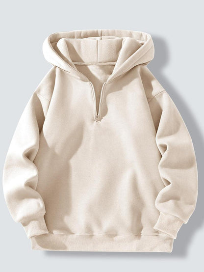 Sweat-shirt sport homme capuche demi-zip