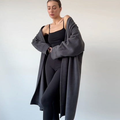 Manteau d'hiver doux pour femme style oversize
