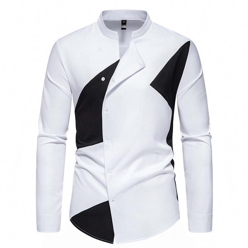 Chemise homme design asymétrique moderne