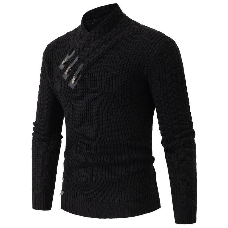 Pull tricoté asymétrique moderne pour homme