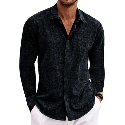 Chemise de loisirs homme respirante manches longues coupe moderne