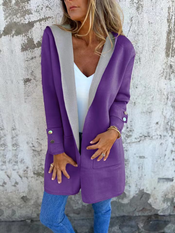 Gilet à capuche doux et confortable avec poches