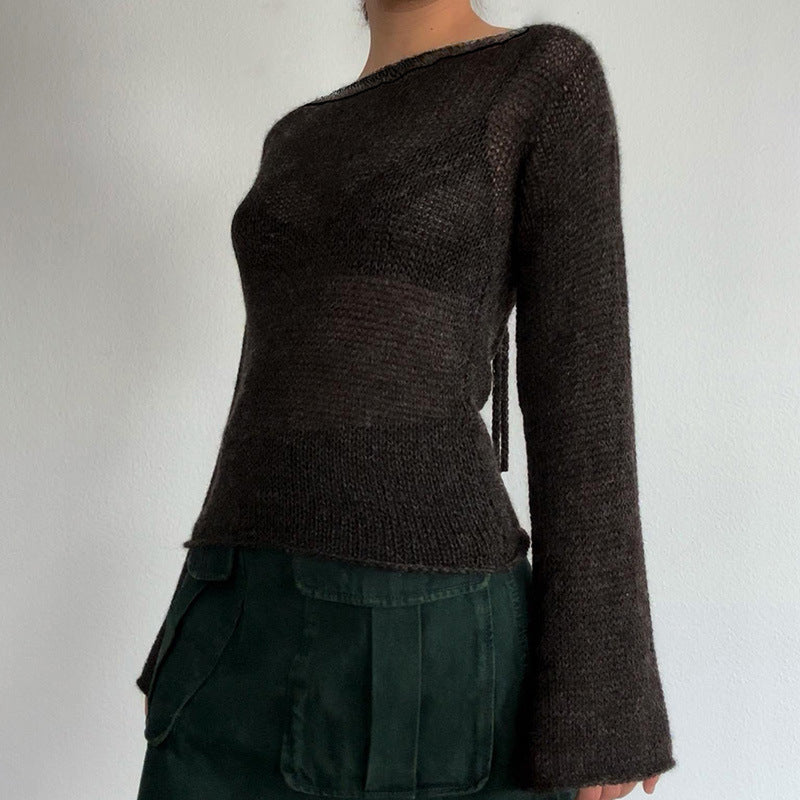 Pulls élégants en tricot pour femme avec détail en dentelle