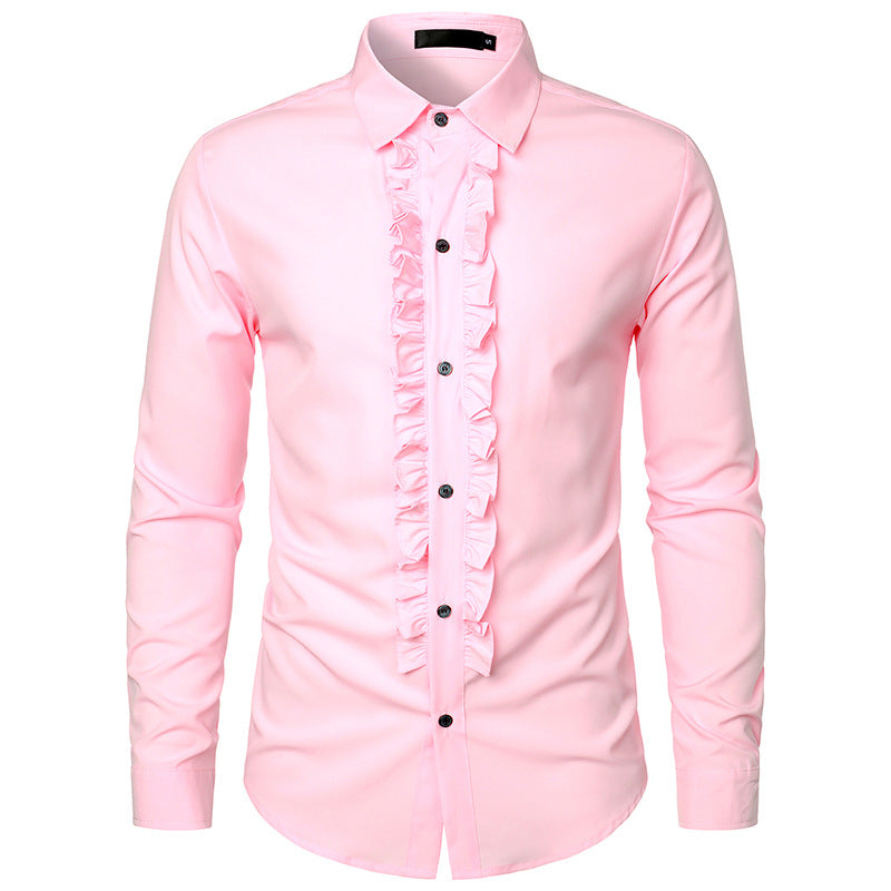 Chemise élégante pour homme avec motif à volants