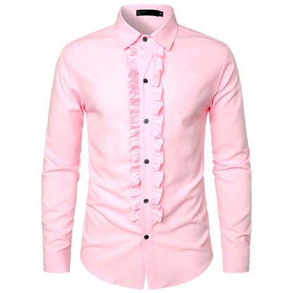Chemise élégante pour homme avec motif à volants