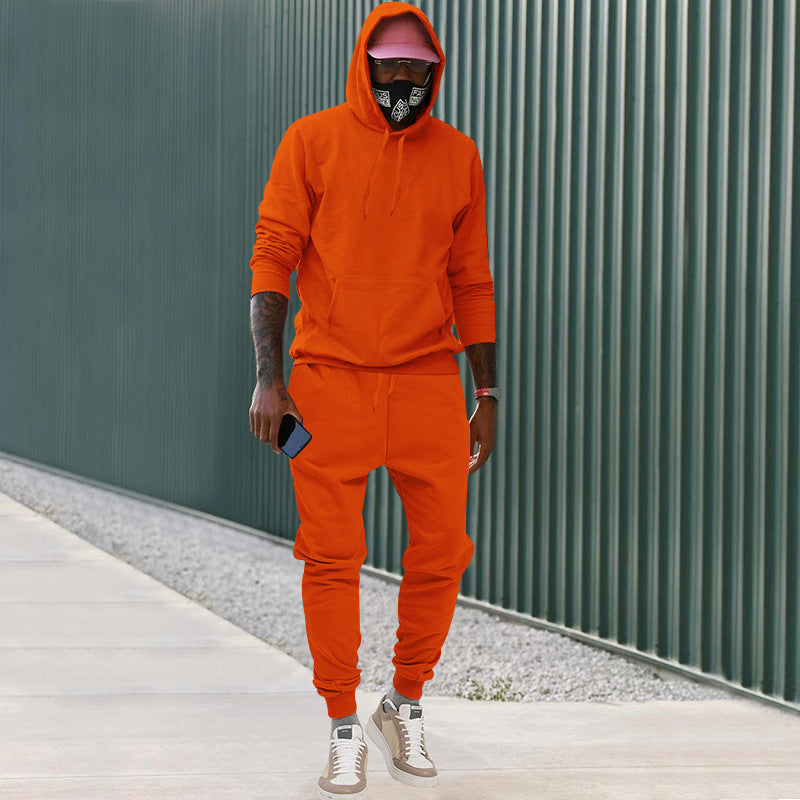 Survêtement de sport pour hommes, sweat à capuche, jogging, confortable
