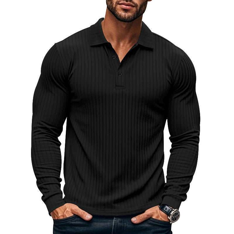 T-shirt à manches longues pour homme à motif texturé, moderne