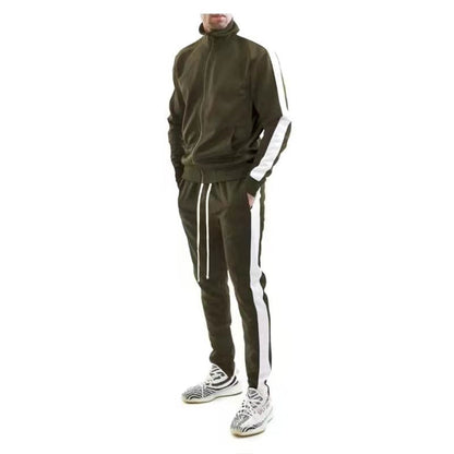 Survêtement de sport fonctionnel pour homme avec bandes contrastantes