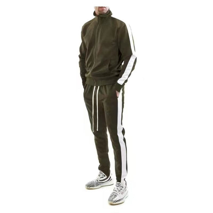 Survêtement de sport fonctionnel pour homme avec bandes contrastantes