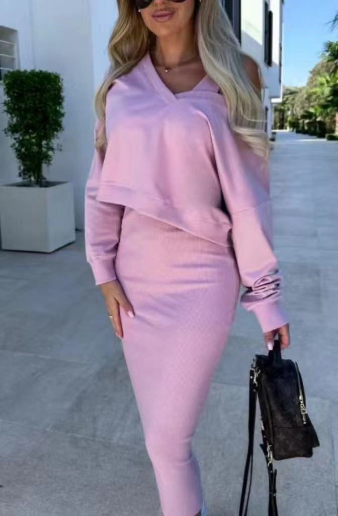 Ensemble Chic Femme Pull et Jupe Crayon Tenues Élégantes
