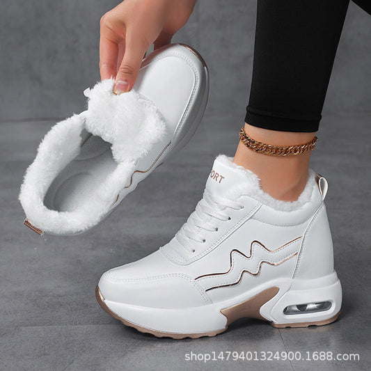 Damen Winter Sneaker Warmfutter Komfortschuhe - IdealeKleiden